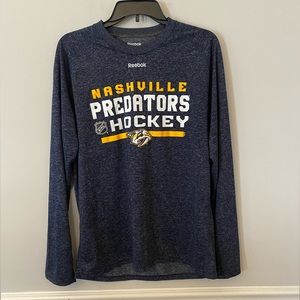 Reebok Nashville predators blue long sleeve shirt. L